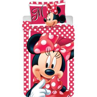 👉 Dekbedovertrek katoen rood Disney Minnie Mouse Dots - Eenpersoons 140x200 Cm Multi 8592753023068