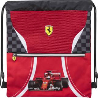 👉 Rood polyester Ferrari F1 Gymbag - 42 X 36 Cm 8009117945565