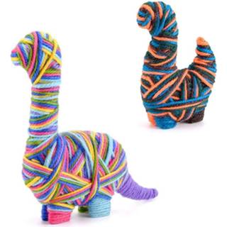 👉 Knutselset multikleur Toyrific Yarn Animals Dinosaurus Junior 25-delig 5031470233310