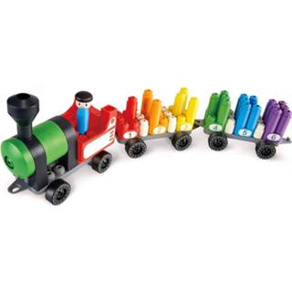 👉 Bouwblok Polym Rainbow Counting Train Bouwblokken 63-delig 6943478026247