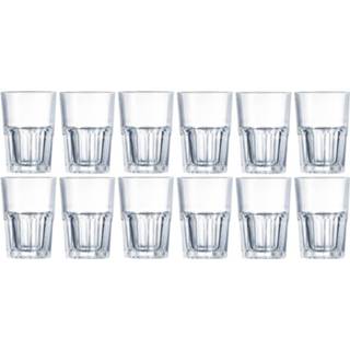 👉 Drinkglas transparant glas 12x Drinkglazen/waterglazen 400 Ml - Limonade/sap 12 Stuks 8720147660050