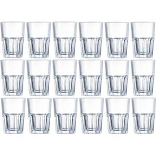 👉 Drinkglas transparant glas 18x Drinkglazen/waterglazen 400 Ml - Limonade/sap 18 Stuks 8720147660067