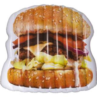 👉 Luchtbed multikleur Opblaasbaar Hamburger 174 Cm - Luchtbedden Voor Op Het Strand En In Zwembad 8720147002539