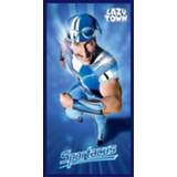 👉 Badlaken katoen blauw Lazy Town Sportacus 70 X 140 Cm 5204679678163