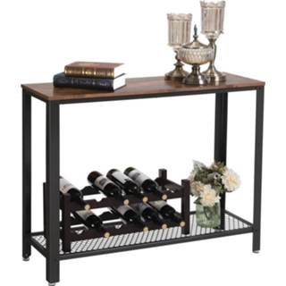 👉 Bijzettafel spaanplaat zwart Parya Home - Vintage 8719325781236