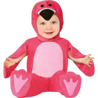 👉 Dierenpak baby baby's peuters flamingo verkleed kostuum voor baby/peuter 12-24 mnd