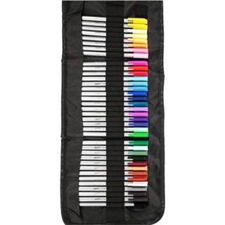 👉 Fineliner multikleur Mont Marte 36 Fineliners Kleur In Rol Etui - 0,4mm Punt Dikte 7436939151170