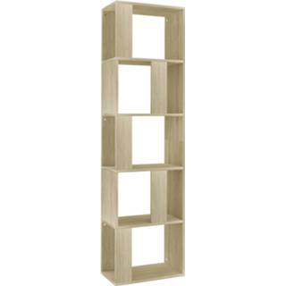 👉 Boekenkast eiken steigerhout bruin Vidaxl Boekenkast/kamerscherm 45x24x159 Cm Spaanplaat Sonoma 8719883672724