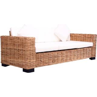 👉 Tuinbank bruin Vidaxl 3-zits Natuurlijk Rattan 8719883592510