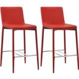 👉 Barstoel rood kunstleer kunstleder Vidaxl Barstoelen 2 St 8719883690575