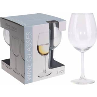 👉 Wijnglas transparant glas 12x Wijnglazen Set 430 Ml - 12-delig Wijnglas/drinkglazen 8720147721621