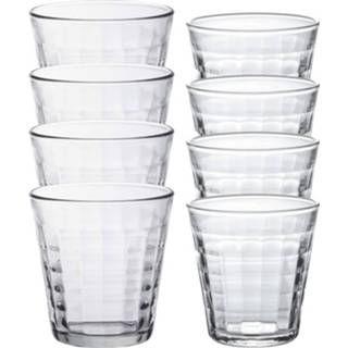 👉 Drinkglas transparant glas Drinkglazen/waterglazen Prisme Set 170/275 Ml - 12-delig Koffie/thee Glazen 8720147720983