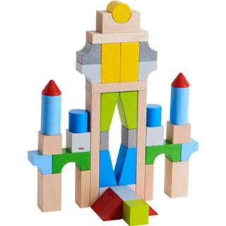 👉 Houten blok groot Haba Bouwstenen - Basispaket, Gekleurd (43 Blokken) 4010168247700