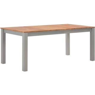 👉 Eettafel eikenhout grijs Vidaxl 180x90x74 Cm Massief 8718475732822
