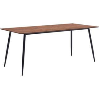 👉 Eettafel bruin MDF Vidaxl 200x100x75 Cm 8719883746661