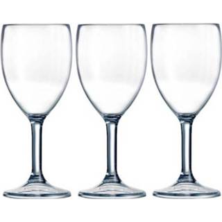 👉 Wijnglas kunststof transparant 3x Arcoroc Outdoor Perfect San Hard 300 Ml - Onbreekbare Camping/picknick Glazen 8720147395839