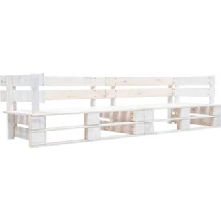 👉 Tuinbank wit hout Vidaxl 2-zits Pallets 8719883708881