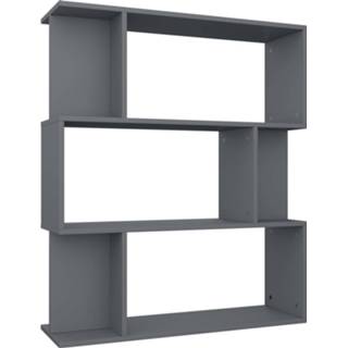 👉 Boekenkast grijs steigerhout Vidaxl Boekenkast/kamerscherm 80x24x96 Cm Spaanplaat 8719883672441