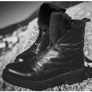 👉 Zwart Biker met fake fur