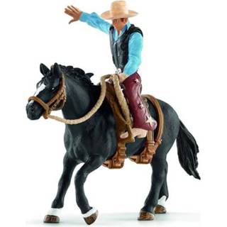 👉 Schleich Farm World - Saddle Bronc Riding met cowboy, speelgoedfiguur 41416 4005086414167