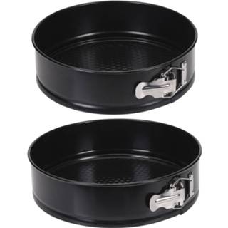 👉 Aluminium zwart 4cookz Springvormset 2-delig 24 En 26 Cm - Anti Aanbak 7436939158124