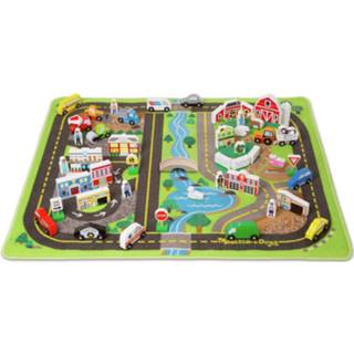 👉 Hout multikleur Melissa & Doug Verkeerskleed Road Rug 100 X 91 Cm 772151955