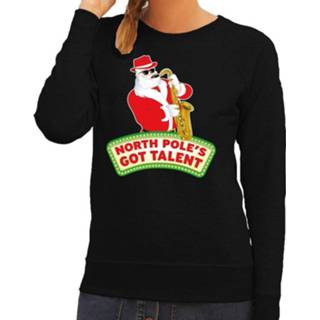 👉 Sweater zwart katoen s vrouwen Foute Kersttrui / Dames - North Poles Got Talent (36) 8719538782709