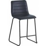 👉 Barkruk blauw donkerblauw kunstleer staal meubels Sortio Home Noah 55 x 49 98 cm 6013904763784