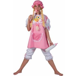 👉 Roze synthetisch baby's Verkleed Babypak Voor Volwassenen - Babypakken Carnaval 40-42 (L/xl) 8718758858737