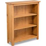 👉 Boekenkast eikenhout hout bruin Vidaxl Met 3 Schappen 70x22,5x82 Cm Massief 8718475533177