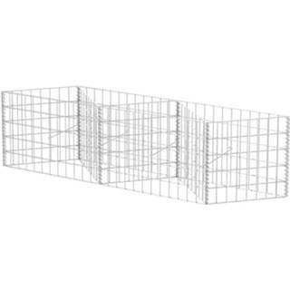 Mand gegalvaniseerd staal zilverkleurig mannen Vidaxl Gabion 120x30x50 Cm 8718475521600