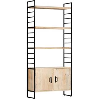 👉 Boekenkast hout bruin mannen Vidaxl Met 4 Schappen 80x30x180 Cm Massief Mangohout 8719883711867
