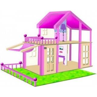 👉 Houten poppenhuis roze hout Britta 8718758757597