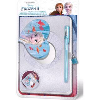 👉 Dagboek zilver zilverkleurig kinderen meisjes Kids Licensing Frozen 2 29 Cm 2-delig 8435507828222