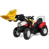 👉 Traptractor rood zwart kunststof Rolly Toys Met Lader/luchtbanden Steyr Rood/zwart 4006485710065