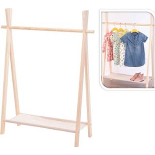 👉 Kledingrek hout kinderen Relaxwonen - Voor Uniek Stevige Kwaliteit Inclusief Schoenenplank 8720094248820