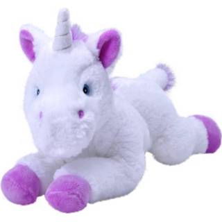 👉 Knuffel wit paars pluche Wild Republic Eenhoorn Ecokins Junior 30 Cm Wit/paars 92389247671