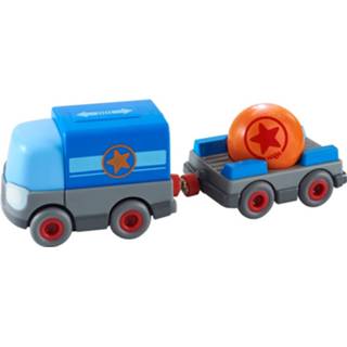 👉 Knikkerbaan blauw kunststof Haba Kullerbü Vrachtwagen Met Aanhangwagen 4010168244341