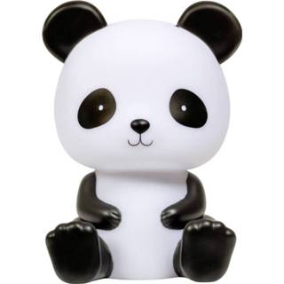 👉 Nachtlamp zwart wit PVC A Little Lovely Company Panda Junior 19 Cm Zwart/wit 8719033868038