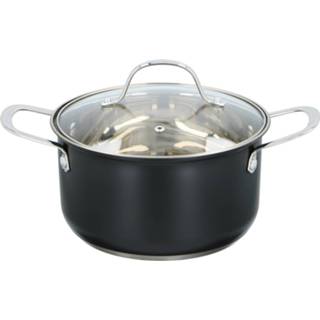 RVS zwart Alpina Pan Met Deksel - Ø 20 Cm Voor Alle Warmtebronnen 8711252173467