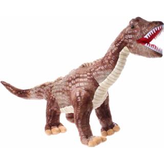 👉 Dinosaurus bruin pluche kunststof jongens Dinoworld T-rex 68 Cm 8719817642953