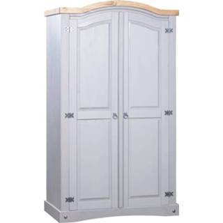 👉 Kledingkast grijs grenenhout Vidaxl 2 Deuren Mexicaans Corona-stijl 8719883681887