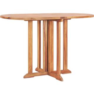 👉 Terrastafel teakhout hout bruin Vidaxl Tuintafel Inklapbaar 120x70x75 Cm Massief 8719883824512