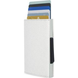 👉 Pasjeshouder wit leer aluminium ÖGon Designs Rfid 6,8 X 9,7 Cm Vegan 3760127770282