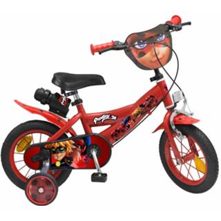 👉 Rood zwart aluminium meisjes Miraculous Prodigiosa Meisjesfiets 12 Inch 21 Cm Knijprem Rood/zwart 8422084012892