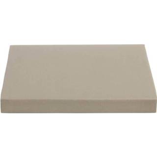 👉 Splittopper percaline katoen Percal taupe Ambiante Split-topper Hoeslaken - 100% 2-persoons (140x200 Cm) 8719931039363