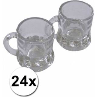 👉 Bierpul glas transparant Oktoberfest 24 Shotglazen Met Handvat 2cl 8718758816034
