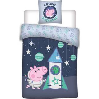 👉 Dekbedovertrek katoen baby's Peppa Pig Raket - Baby 100 X 135 Cm Multi 5407007980574