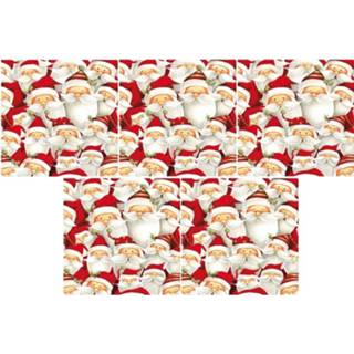 👉 Servet papier multikleur 100x Kerstman Servetten 33 X Cm - Kerstservetten 8720147641271