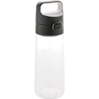 👉 Drinkfles transparant polypropyleen kunststof zwart Xd Xclusive Met Slot 600 Ml 8714612111246